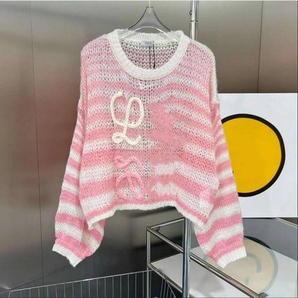 ss new sweater women designer sweater fashion jacquard mohair pullover