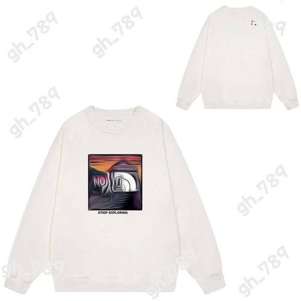 24SS North Jacket Designer Hoodie Woman Hoodie Mens Hoodie Trendy Brand Round Autumn Winter New High Version Classic Printed Same Style Loos