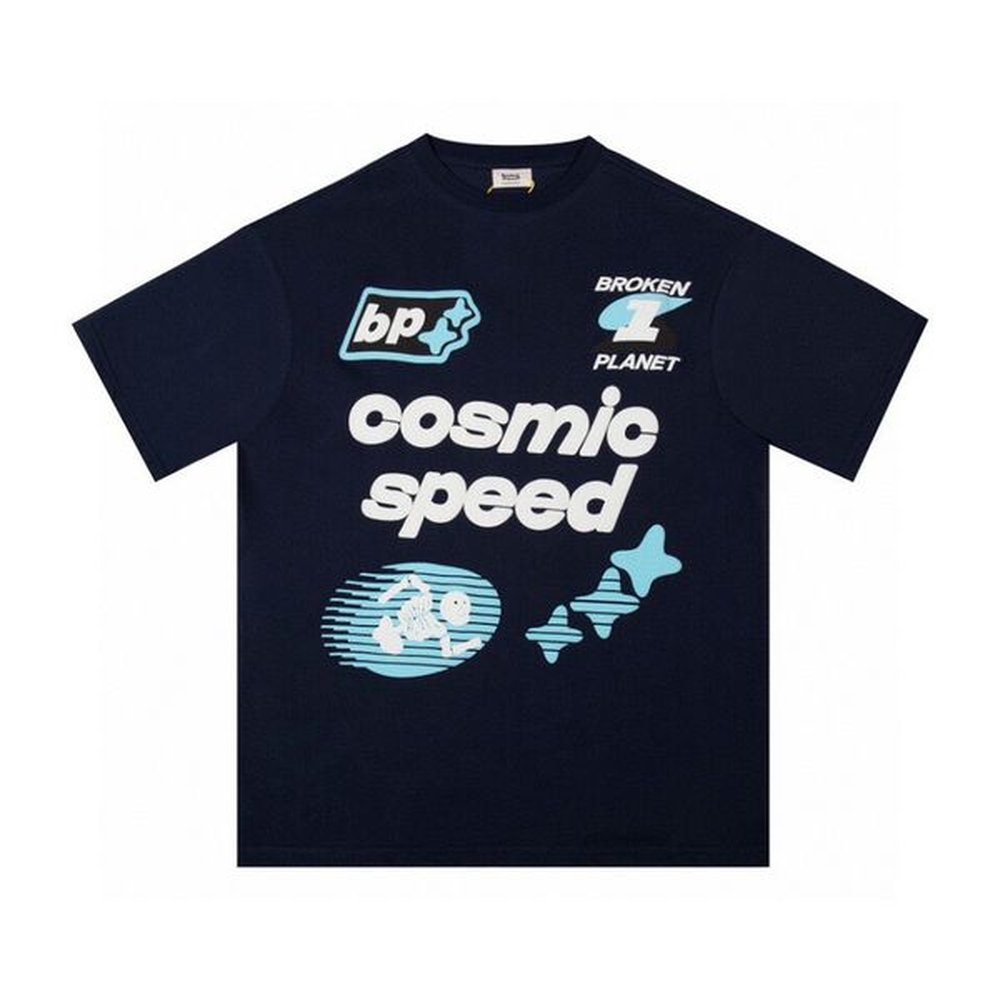 24ss Spring Summer Europe USA Cosmic Speed Skull Letter Puff Print Tee Fashion Mens Short Sleeve Tshirt Women Casual Cotton Designer T shirt