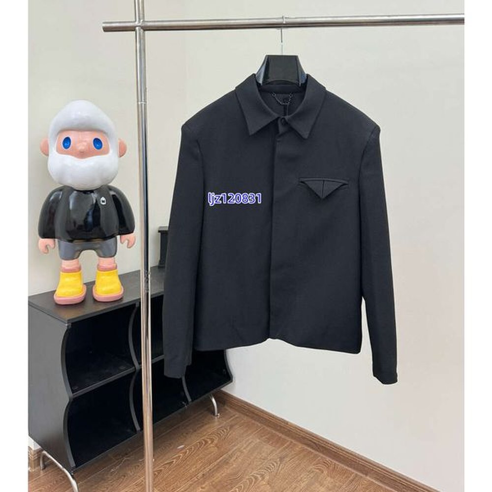 2024SS Spring/Summer New Men's Tunic Lapel Long sleeved Jacket with Hot Diamond Letters Women's Casual Coat Fashionable and Handso