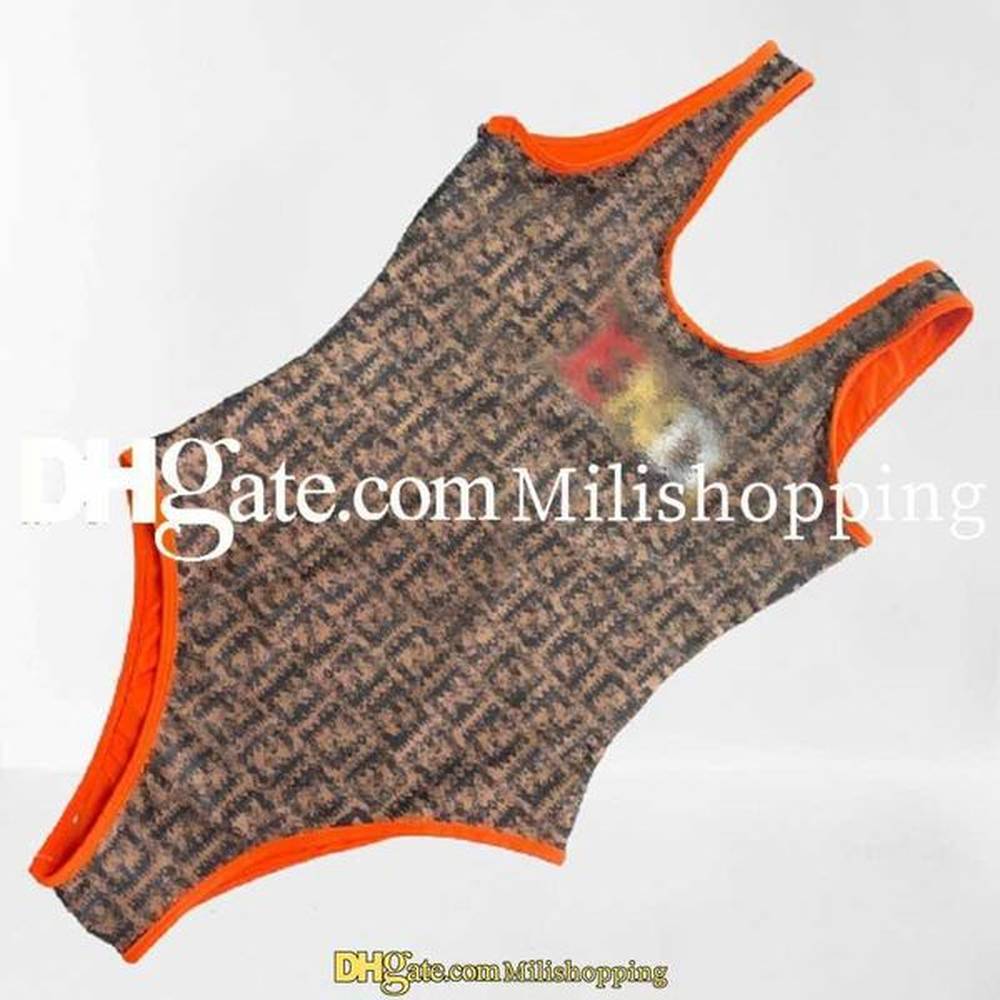ss swimsuit wowen bathing suits woman classic letter print onepiece