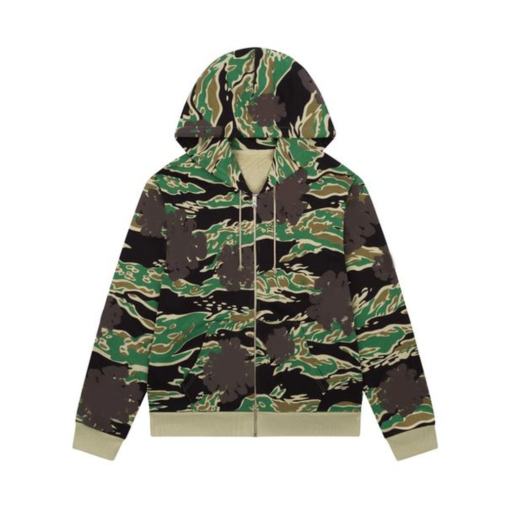 25ss USA Autumn Winter Camouflage Puff Print Zipper Hoodie Plus Size Hoody Men Women Cardigan Hooded Sweatshirt 0122