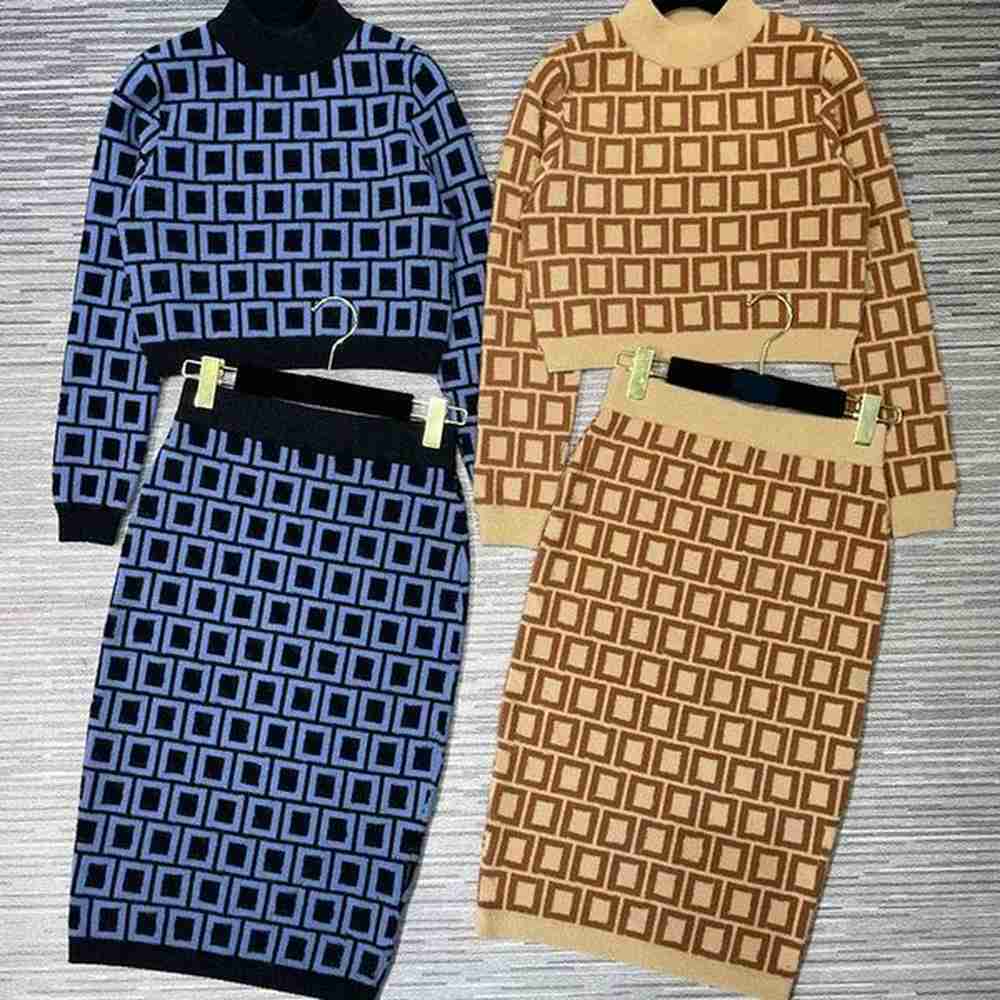 ss womens two piece dress classical spring pullover sweaters simple