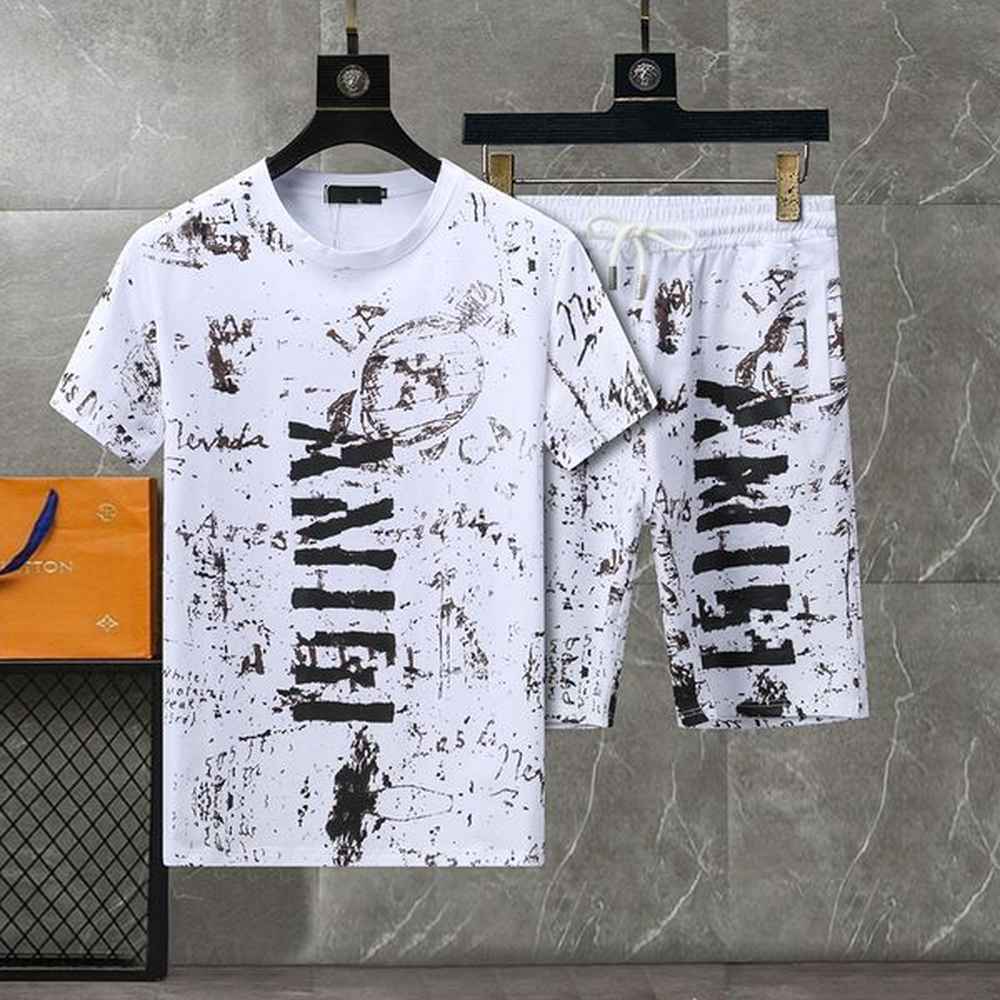 SSYY NEW designer Mens Tracksuits Sets Jogger Sports Jogging Suits man tracksuits Two Piece Set T Shirt Summer Printed Short Sleeve Shorts