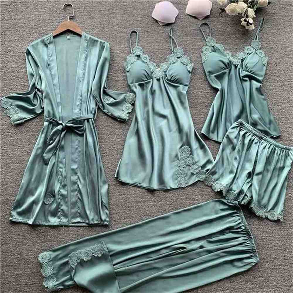 stain lace women pajama set pieces set pajamas v