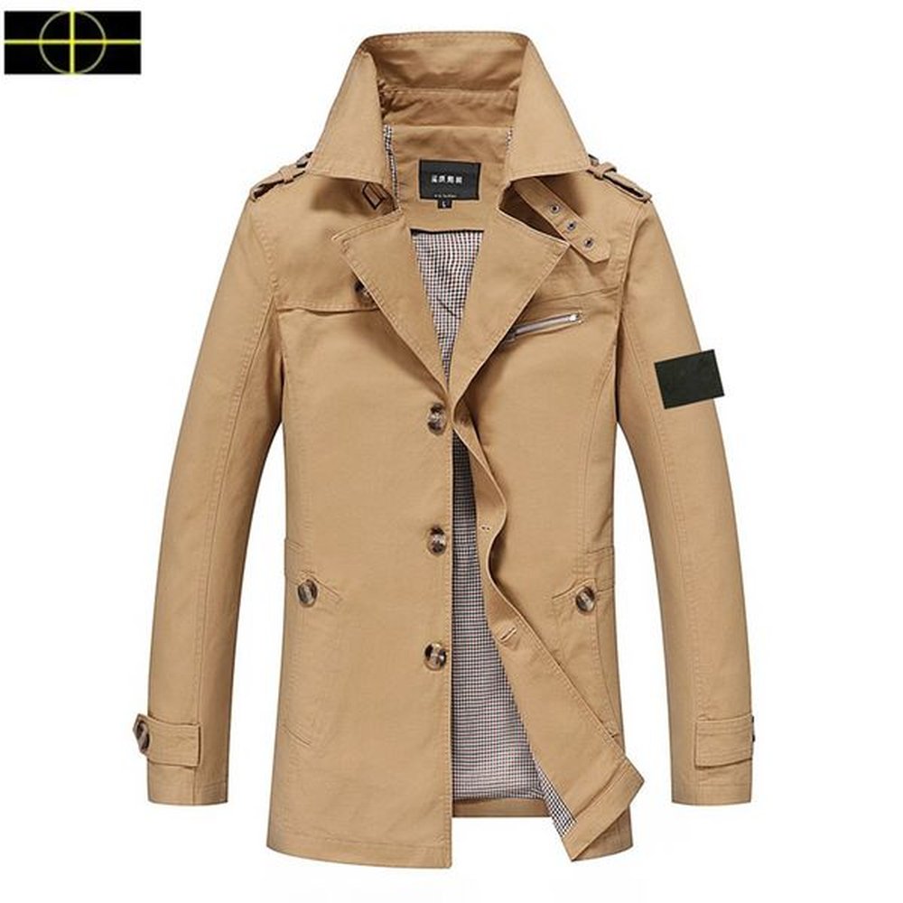 stone jacket islands cargo jumper Men's & Women's Waterproof Windbreaker Coat with Embroidery - Spring and Autumn Jackets