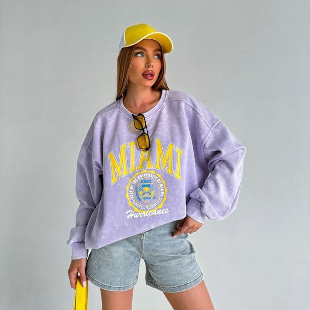 street american style stir fried snowflake hoodie round neck womens