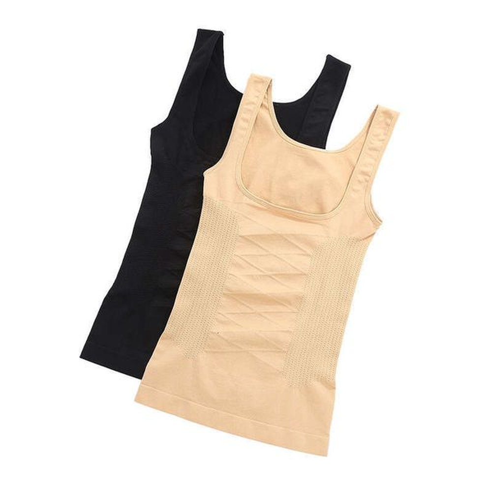 strengthening the belly u shaped vest top with seamless chest
