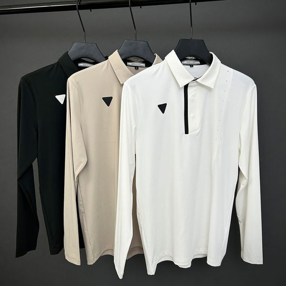 Stylish Men's Long Sleeve Golf Shirt for Fall Durable & Lightweight Material