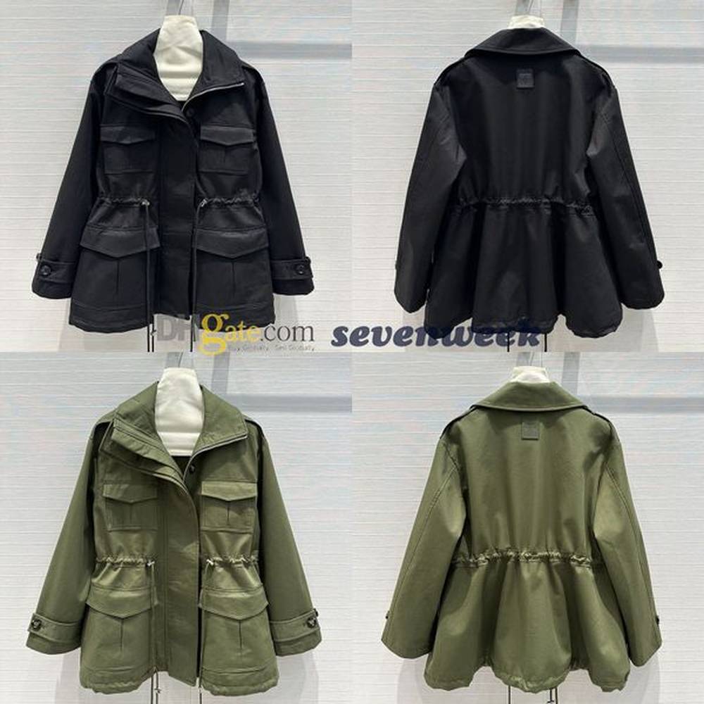 stylish women tops coat autumn tooling style turn down