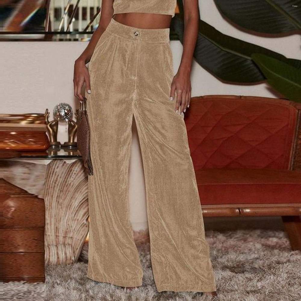 suede wide leg pants elegant comfort for autumnwinter b