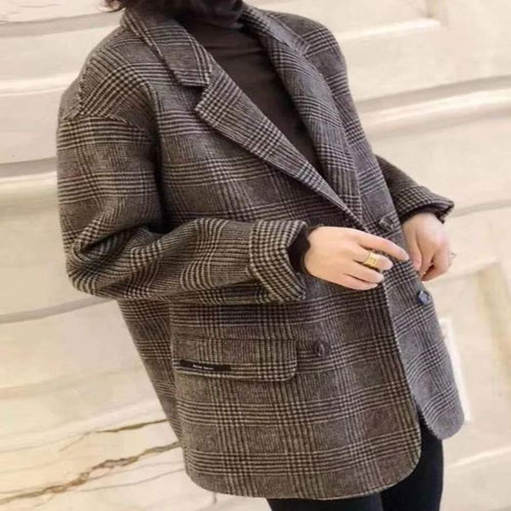 suit coats and jackets casual lattice loose coat for single