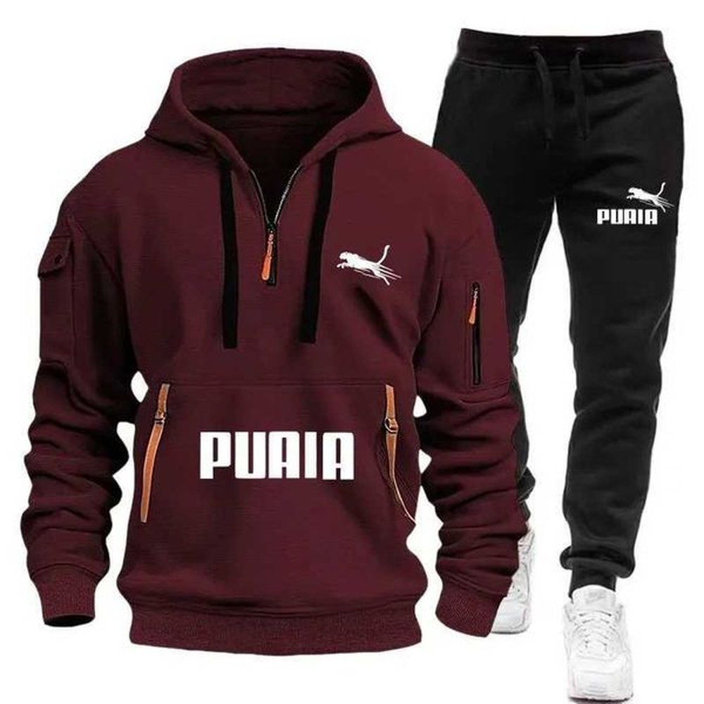 suits Mens casual sports zipper hooded sweatshirt+sports pants two-piece set mens autumn and winter daily casual jogging sports set S251181