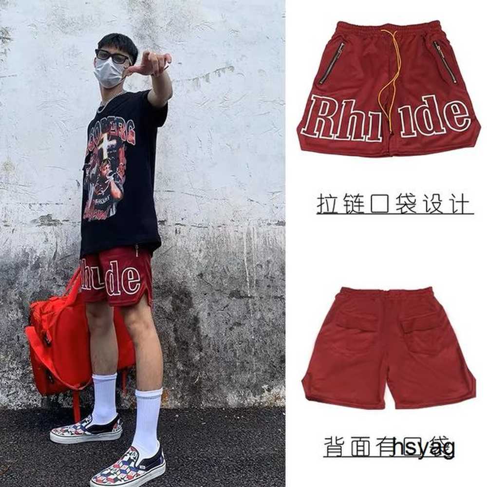 Summer American Fashion Brand Fitness High Street Loose and Quick Drying Sports Basketball Running Knee Length Casual Shorts for Men