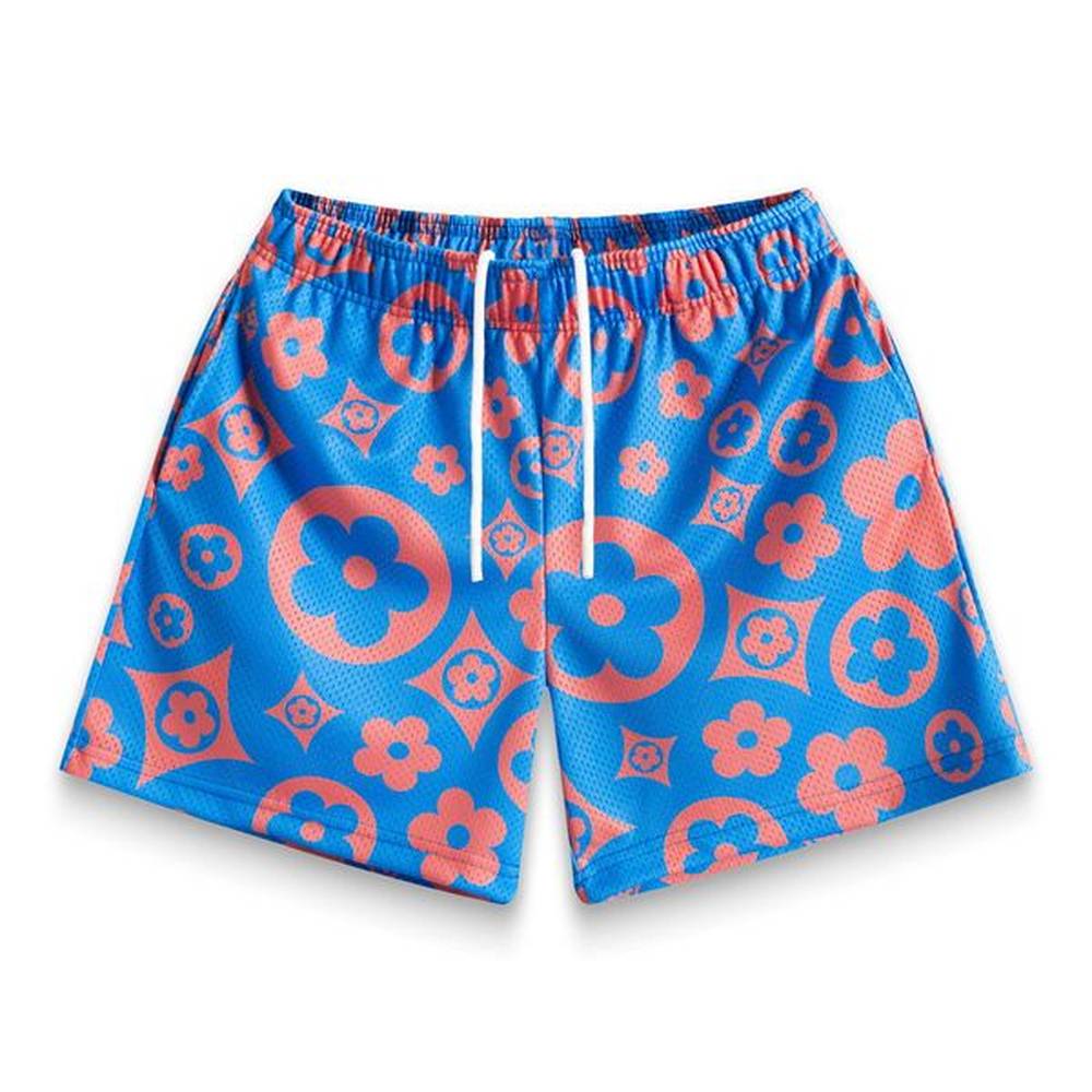 Summer American men fashion short fitness breathable basketball beach loose sports casual digital shorts mesh youth