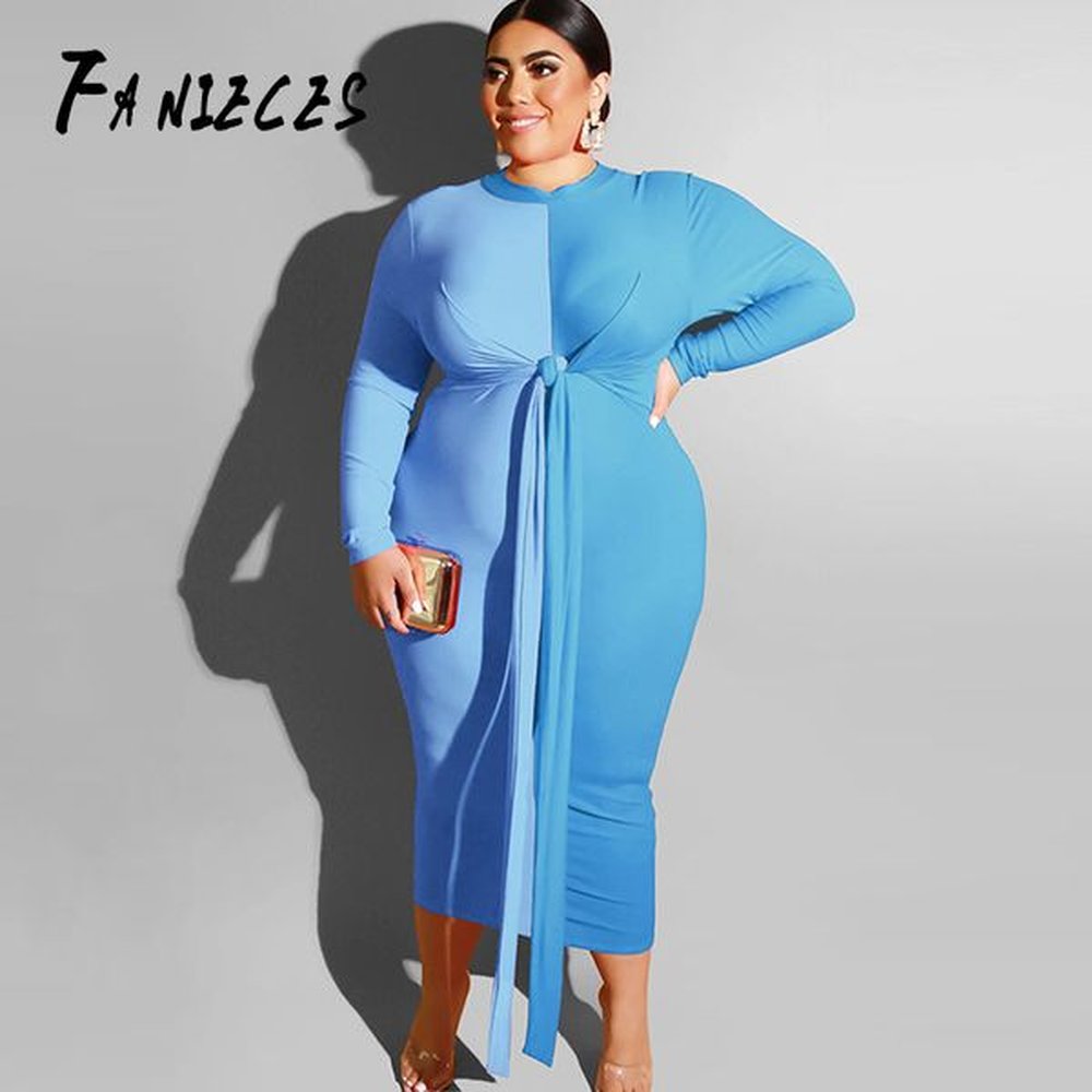 summer autumn women long sleeve o neck bodycon pencil dress