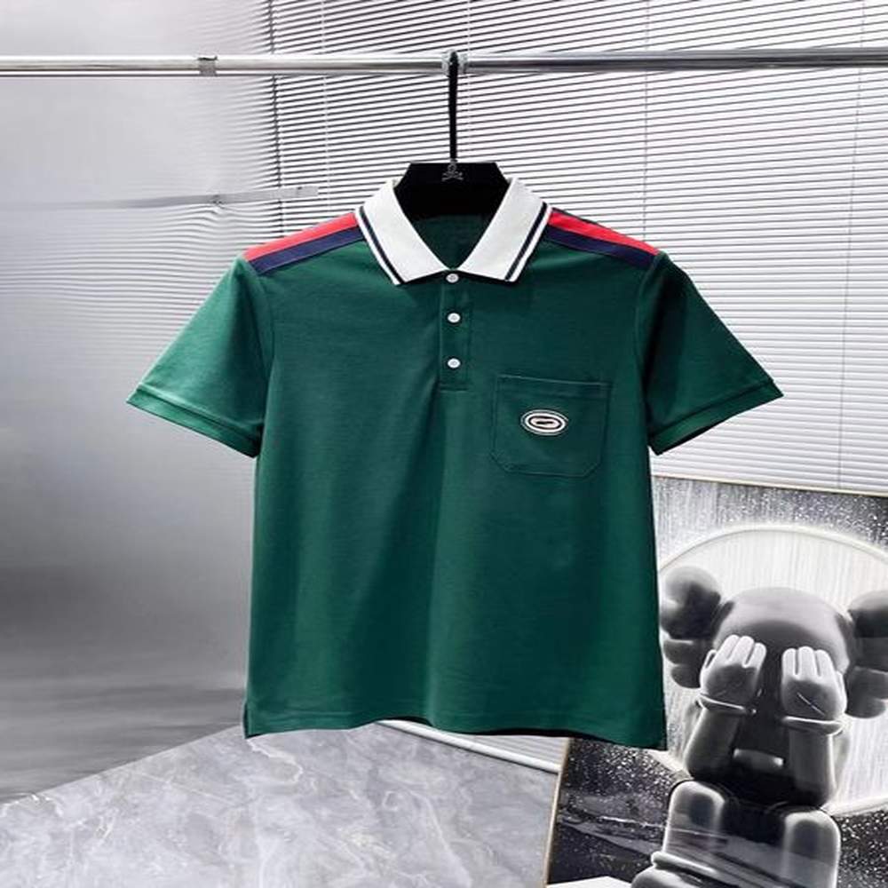 Summer Collection: Men's Multi-Coloured Polo Shirt with Emblem Detail - Size Range MXXL