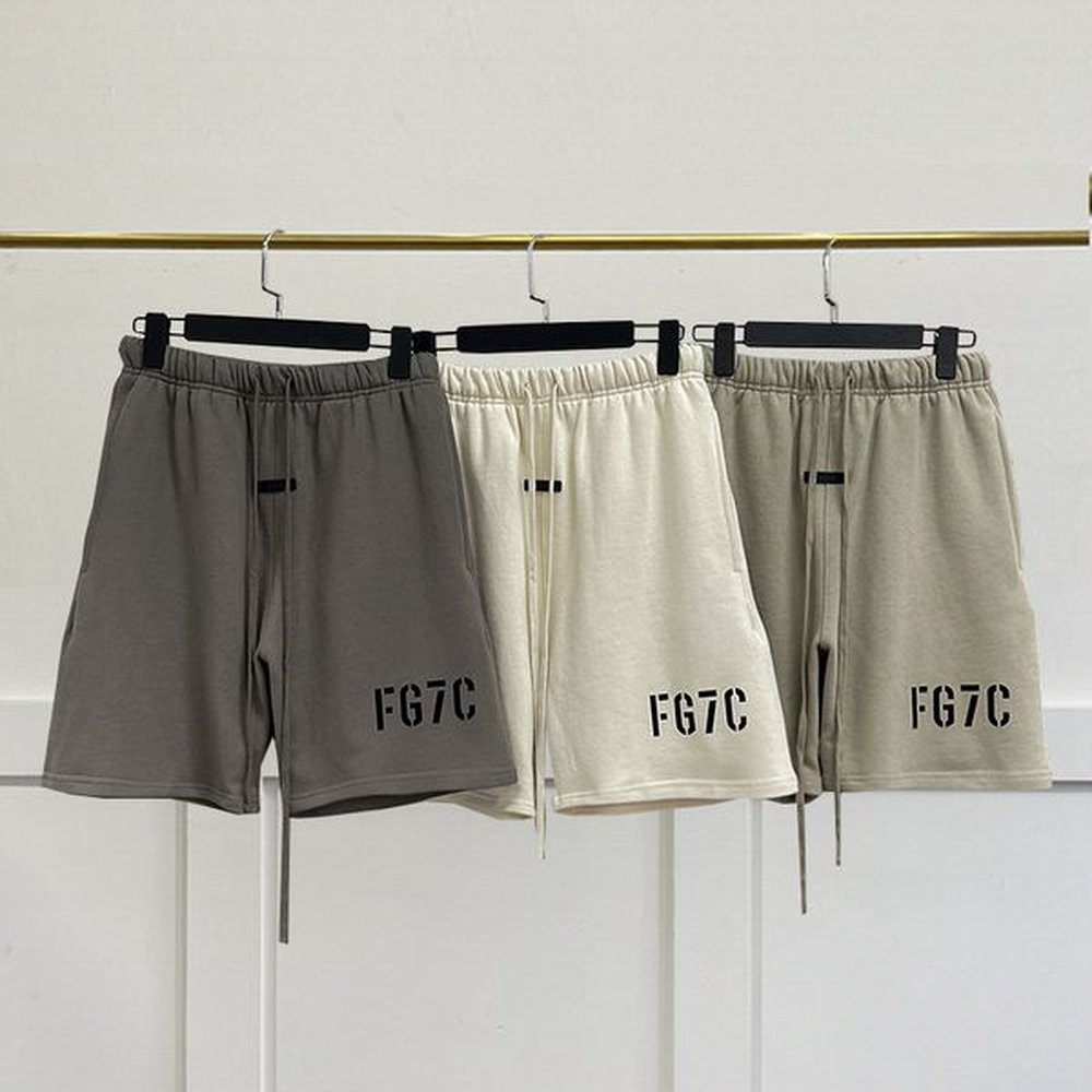 Summer Designer Men's Shorts 7th Collection High Quality FG7C Flocking Logo Shorts Hip hop Loose Cotton Sports Shorts