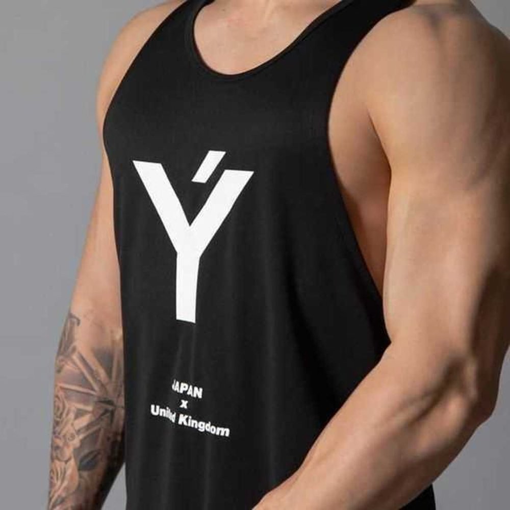 Summer Fashion Bodybuilding Vest Men's Tank Tops Exercise Cotton Shirt Casual White Breathable Training Sports