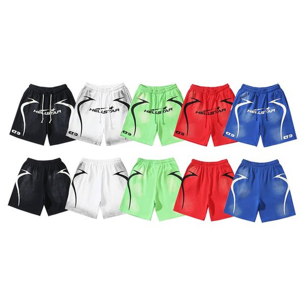 Summer Fashion Man Sports Drawstring Short Cotton Designer Pocket Oversized Men Shorts Green Loose Fit