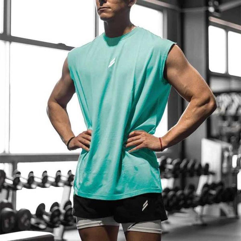 Summer Fitness Sports Tank Top Mens Breathable Loose Mesh Training Sleeveless T-shirt Quick Drying vest men Fitness Clothing W250211