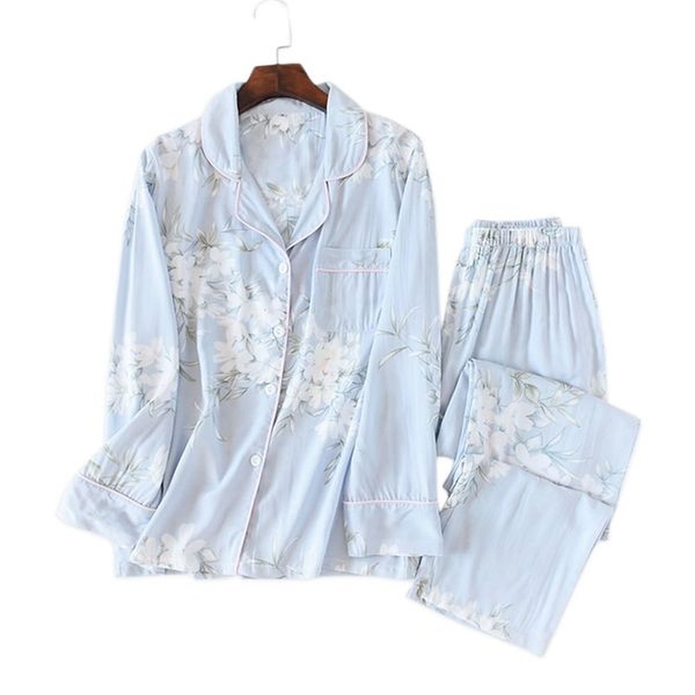 summer fresh floral pajamas sets women sleepwear cozy viscose