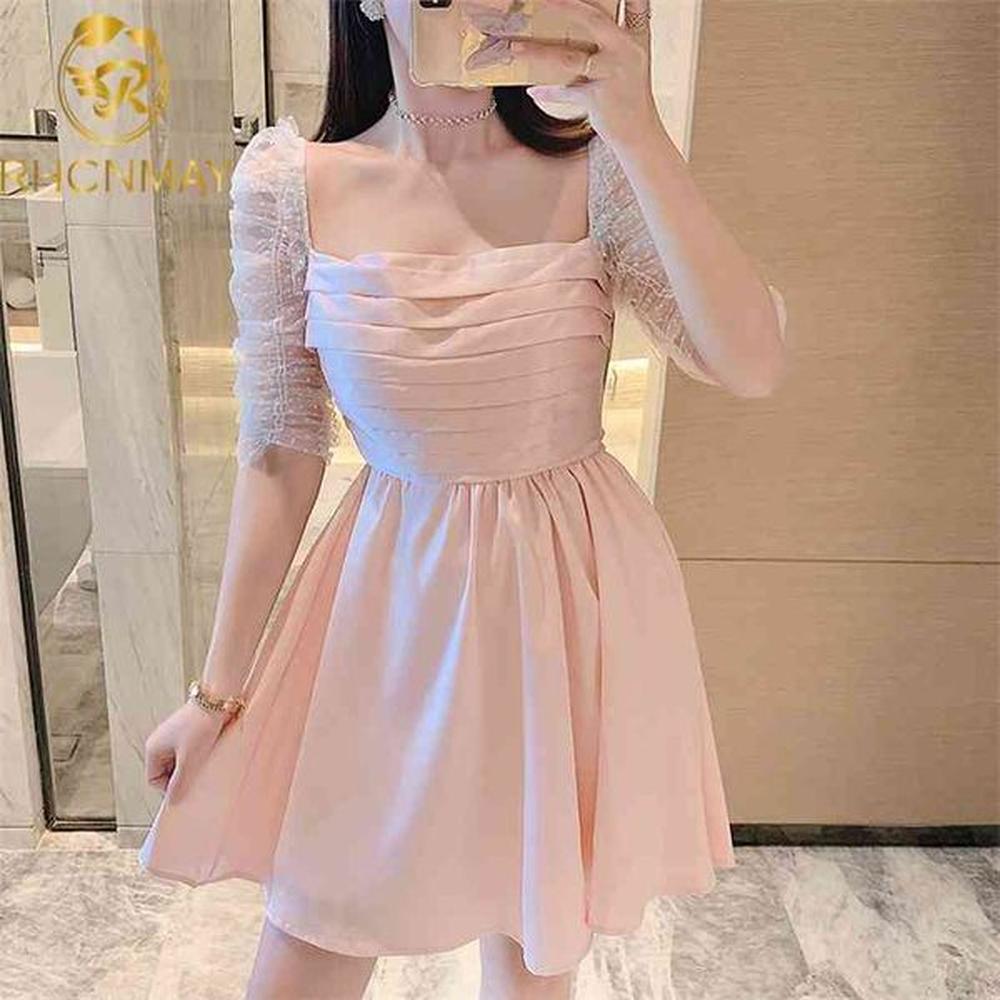 summer ladies cute sexy square collar polka dot half sleeve