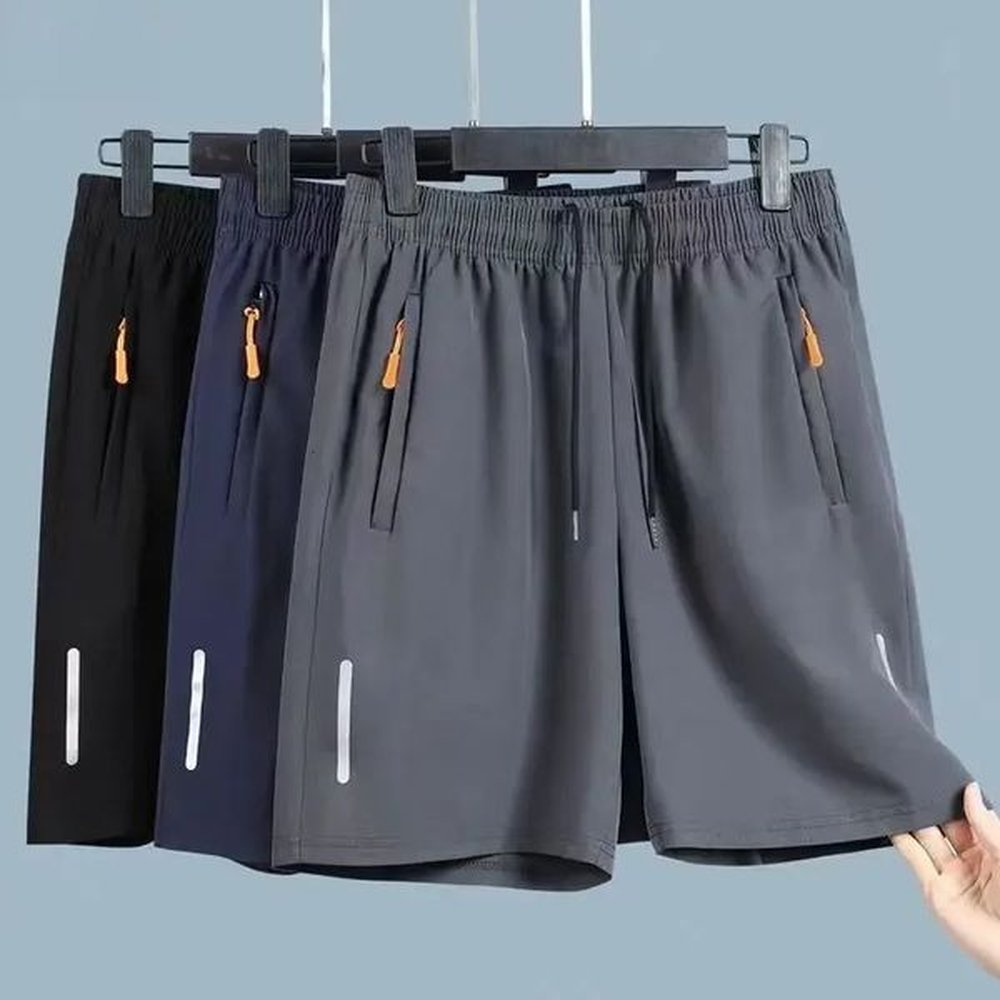 Summer Men Shorts Ice Silk Running Gym Sport Shorts Quick Dry Breathable Beach Short Pant Fitness Jogging Cool Casual Sportswear 250208