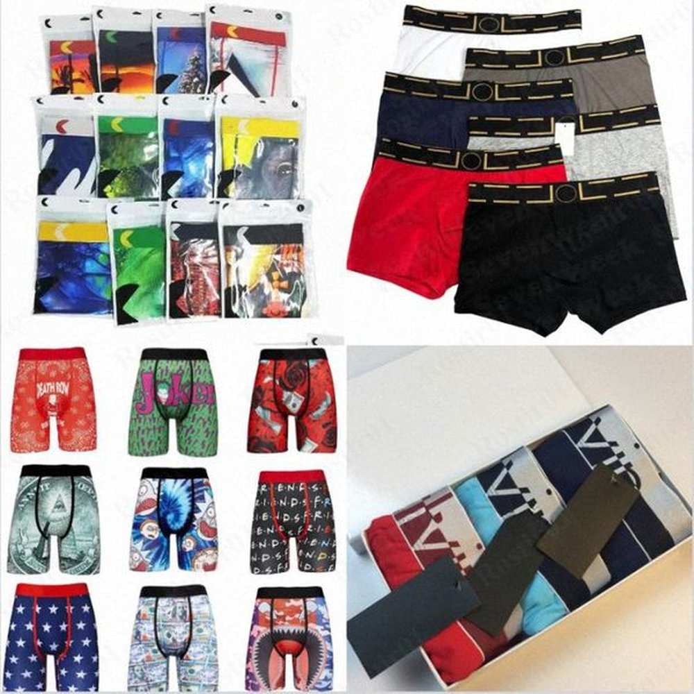 Summer Men underwear ethikaa flat angle trendy shorts ice silk printed sports quick drying bottom plus size shorts F0Ll#
