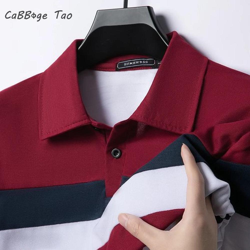 Summer Mens Casual Slim Fit Polo Shirt Flip Collar Breathable Button Short Sleeved Top Mixed Color Comfortable Tshirt 240807