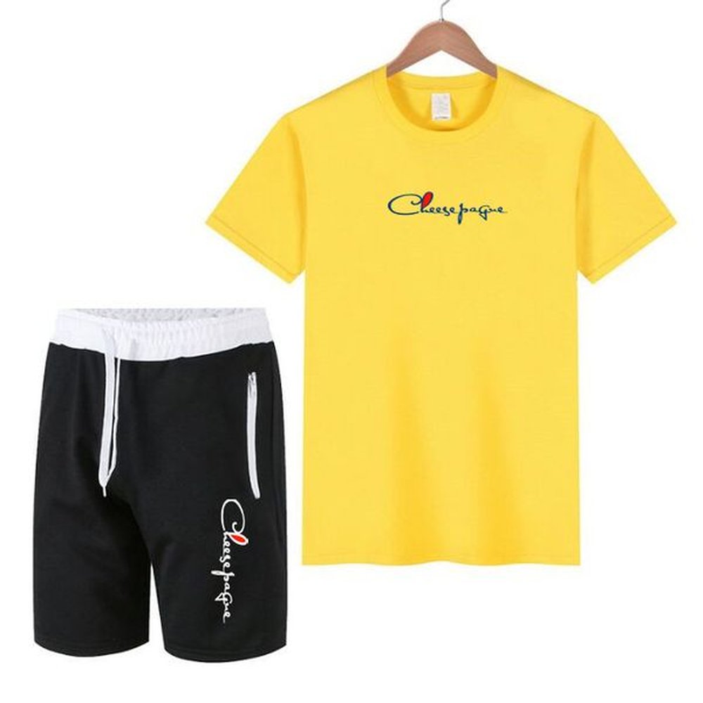 Summer Men's Sets Fashion Brand Tracksuit Men Short Sleeve T Shirts Sport Shorts Suit Casual Clothing Mens Joggers Sets Plus Size S-2XL
