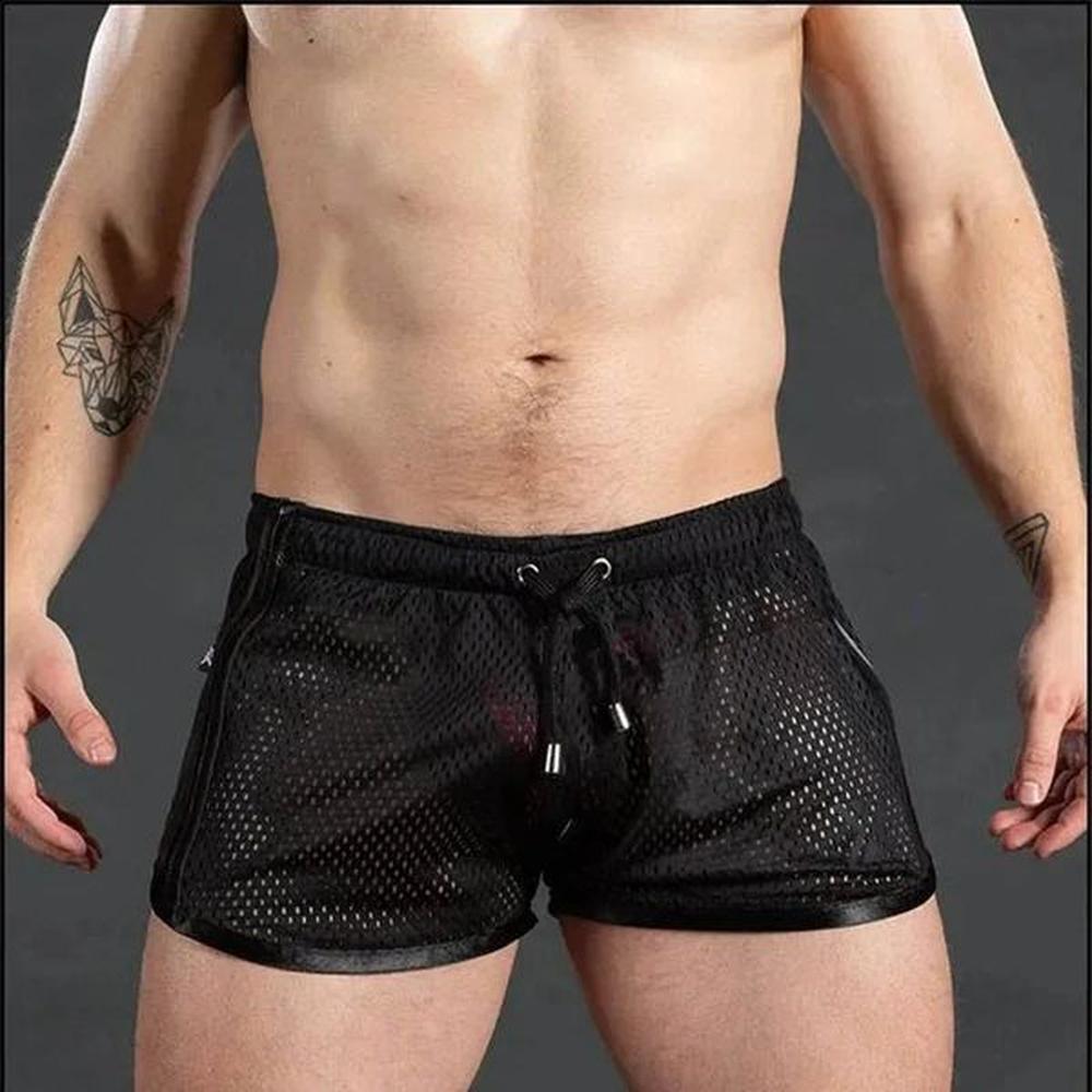 Summer Mens Sport Running Shorts Quick Dry grid Workout Short Pants Men Breathable Sweatpants Training Swim Beach Shorts 250206