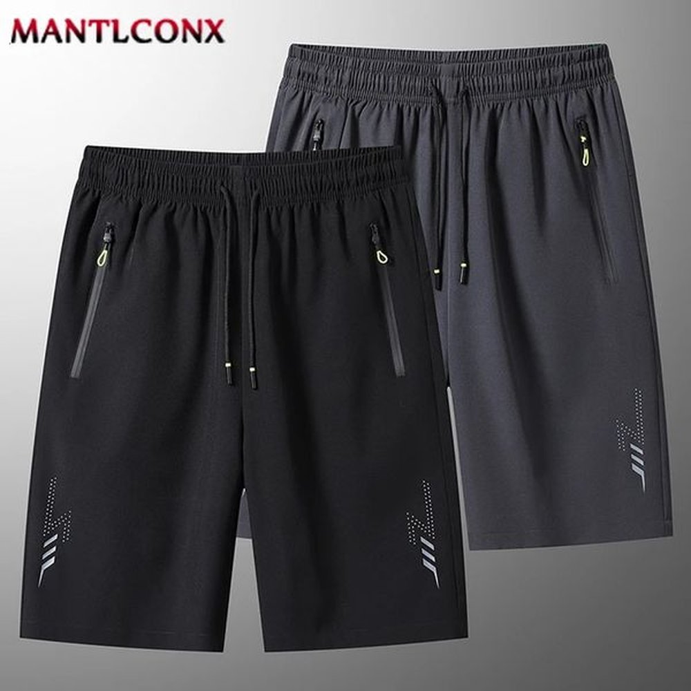 Summer Mens Sport Shorts Cool Sportswear Running Shorts Casual Bottoms Gym Fitness Training Jogging Short Pants Men Black Gray 250208