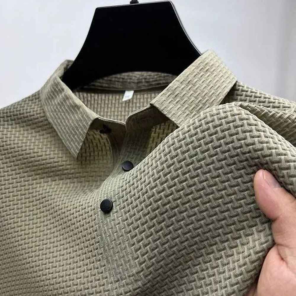 2024 Summer Mesh Ice Silk Short Sleeve Mens Breathable T-shirt Mens Half Sleeve Mens Clothing W241104