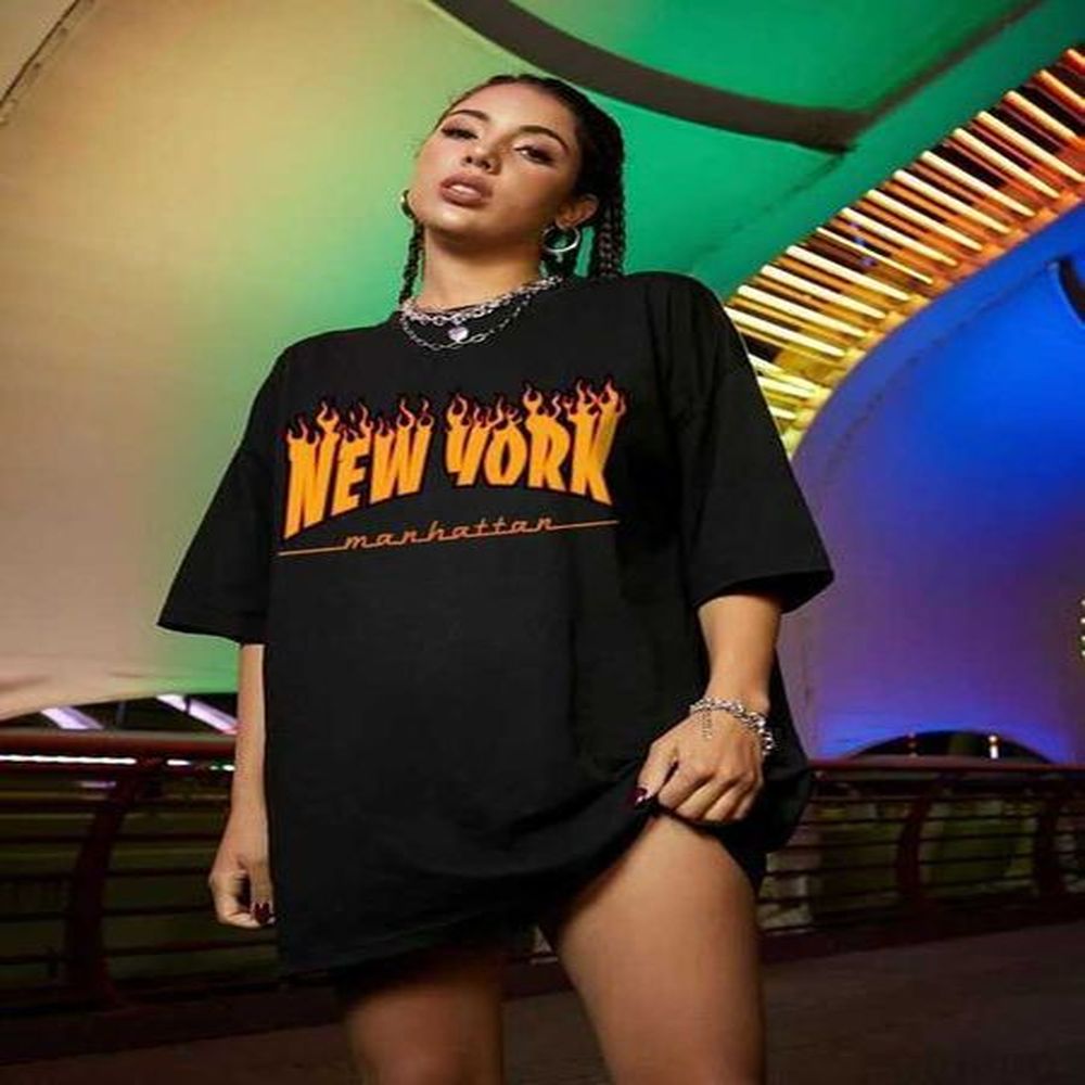 summer new gothic printed auto loose tshirt short sleeve