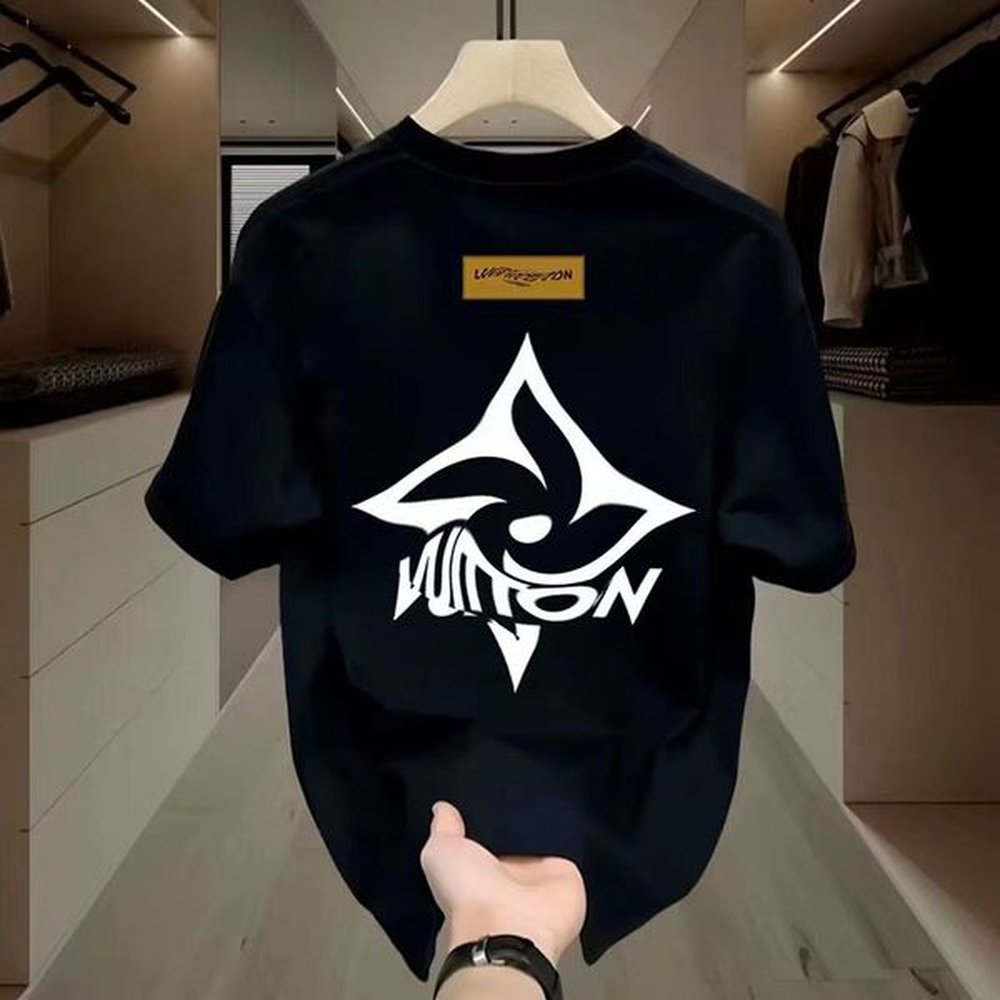 summer new tshirt simple men women round neck casual short