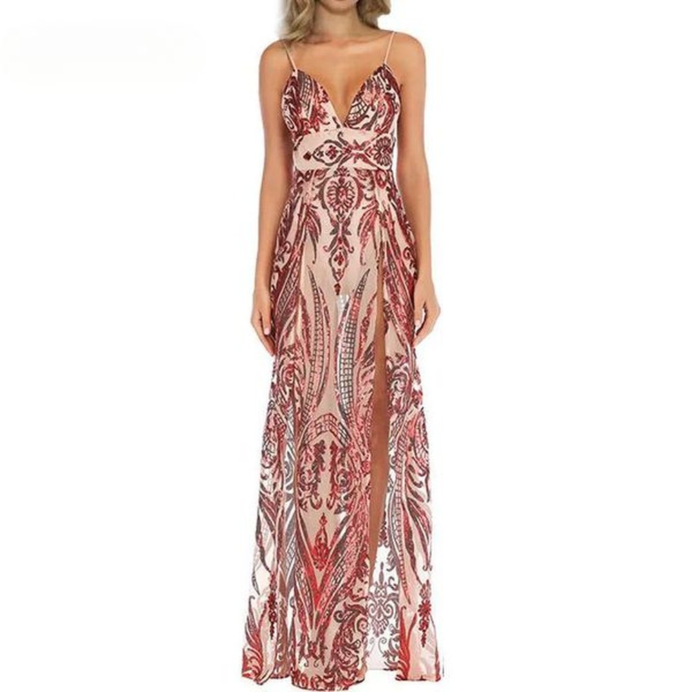 summer nightclub mesh see through long dress prom birthday celebrity