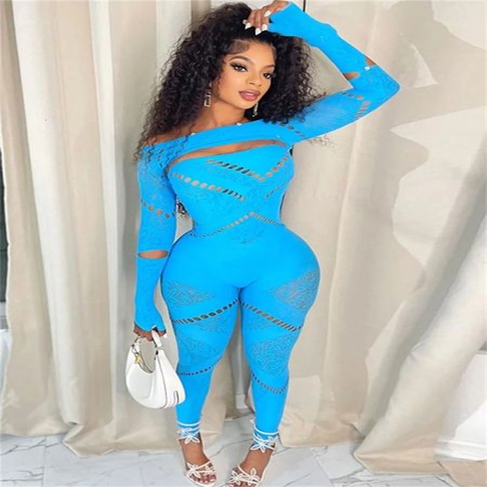 summer outfits streetwear jumpsuits women long sleeve bodycon rompers jumpsuit