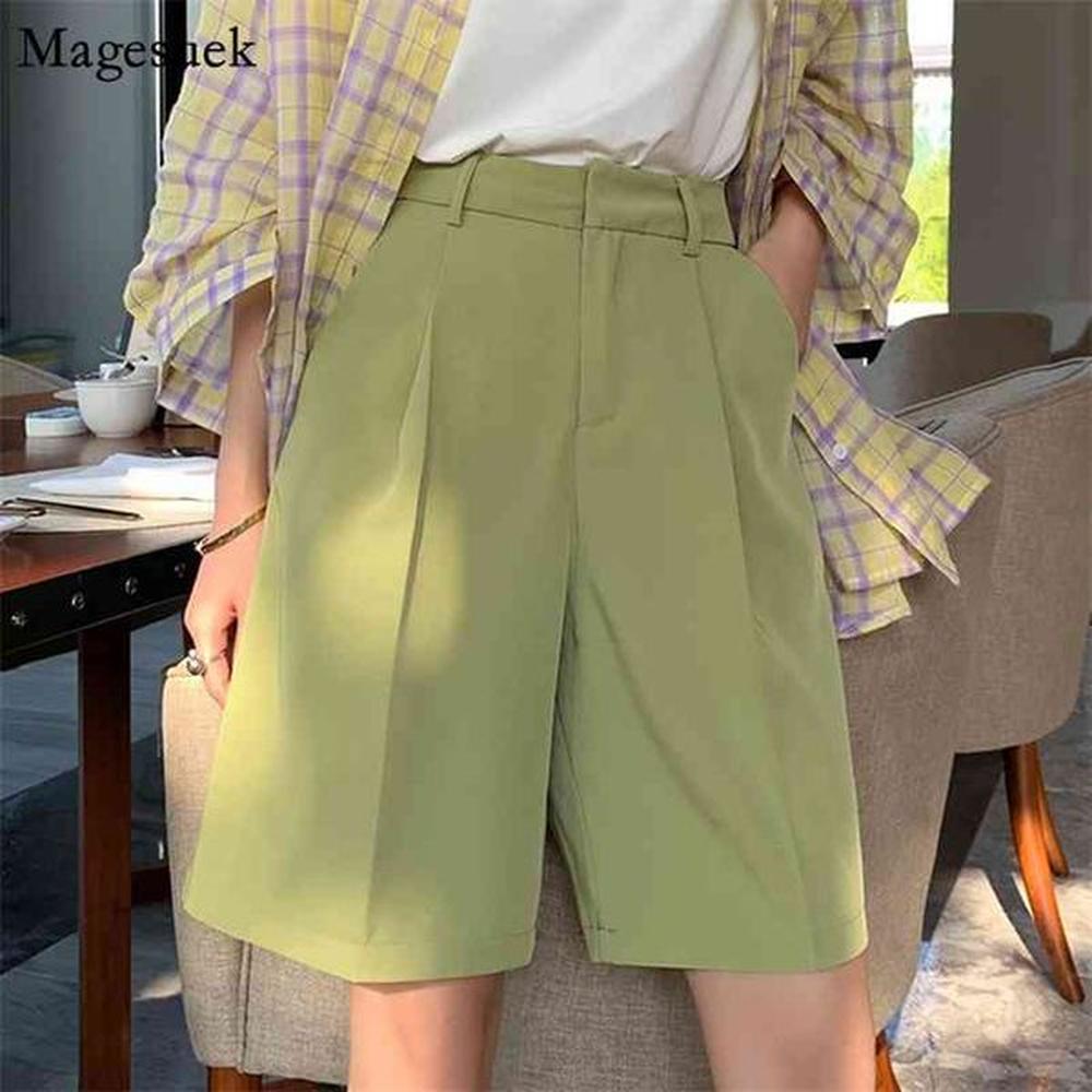 summer pockets casual shorts women fashion high waist with belt