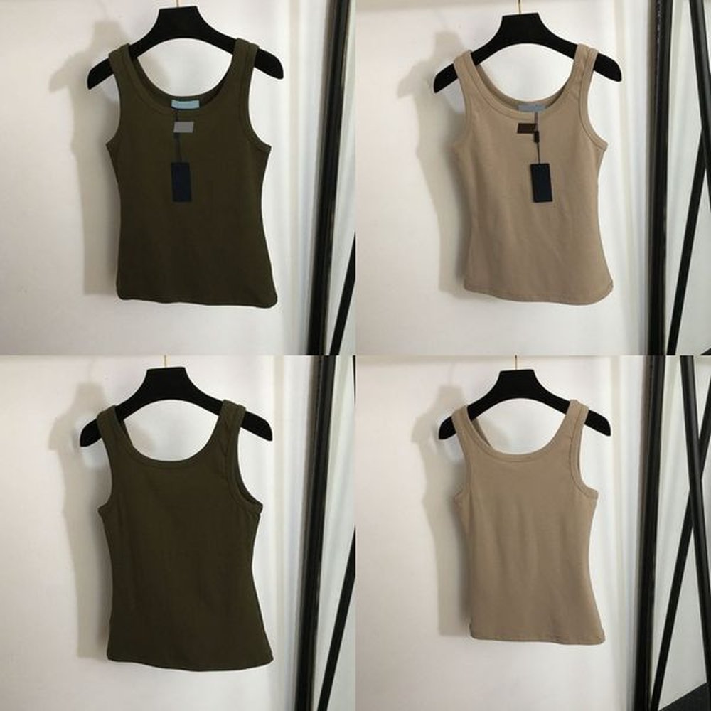 summer sports vest designer metal logo knitted vest women knits