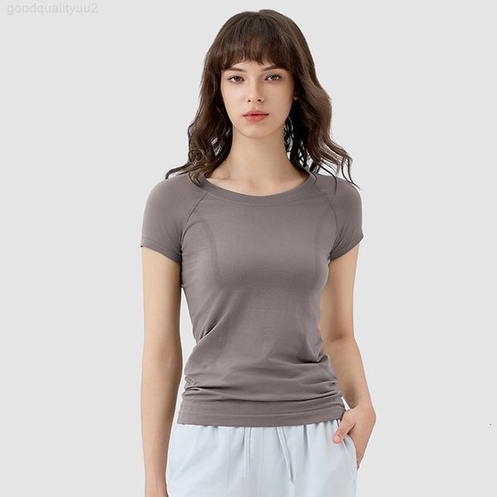 summer thin short sleeve shirt breathable crewneck shirts skinfriendly yoga