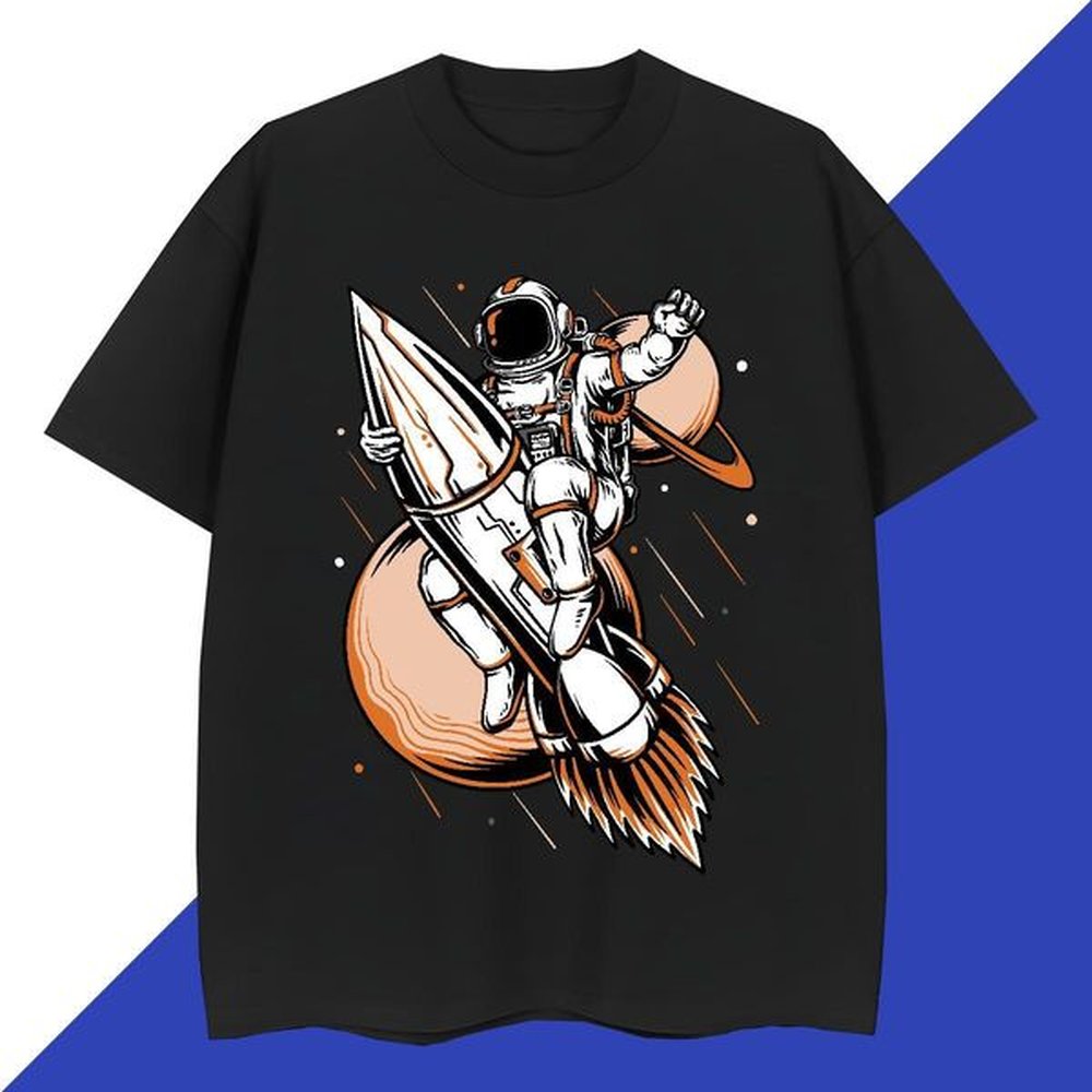 2024 Summer Tshirt for Man Woman 100% Cotton 230g Spring Summer cosmonaut O-Neck Short Sleeve T Shirt For Man TOP Quality Floral Print Top T