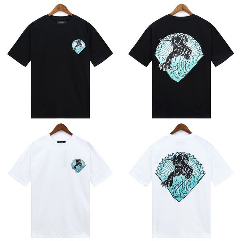 Summer Woman Man T-shirt Cotton Letter Printed Tee Casual Sports Loose Black Graphic T Shirt Men American