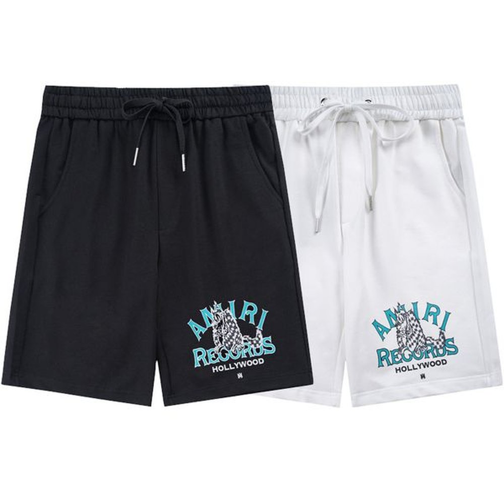 Summer Women Men Letter Print Sportwear Pocket Drawstring Short Casual Sports Man Knee Length Cotton Short Black