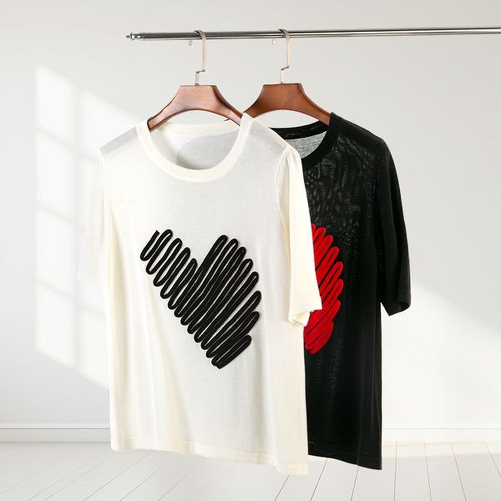summer womens short sleeve solid color knitted women cashmere tshirt