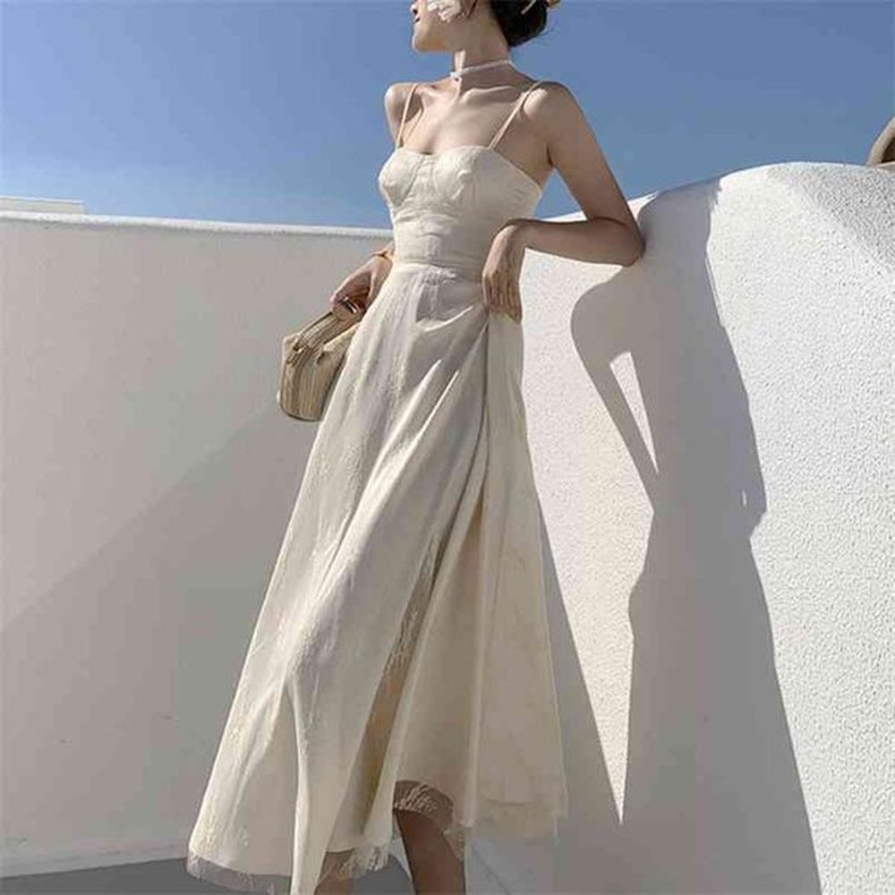 super fairy beach lace long summer dress women vintage sexy