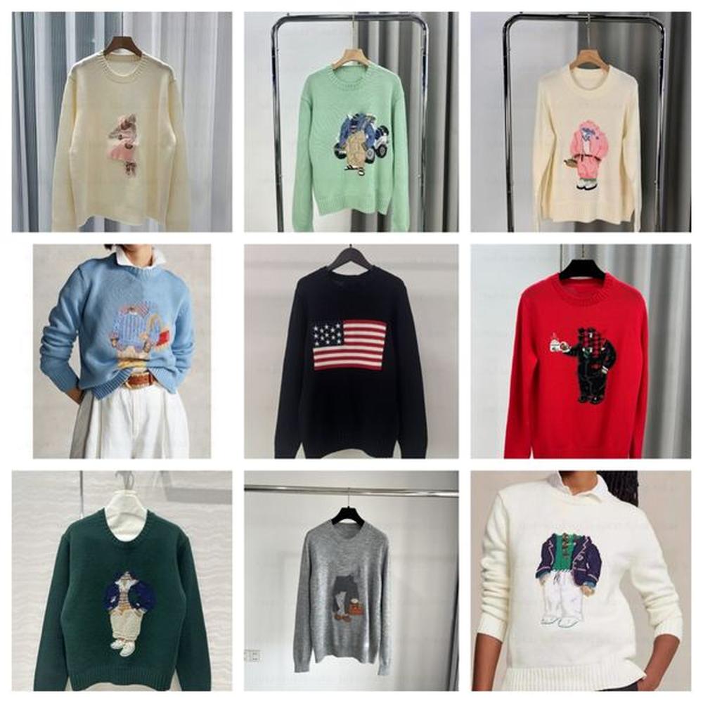 Sweater Designer Womens Knits Catoon Sweater Pullover Embroidery Fashion Knitted Sweaters Unisex Mens Womens Long Sleeve Casual Printed Wool