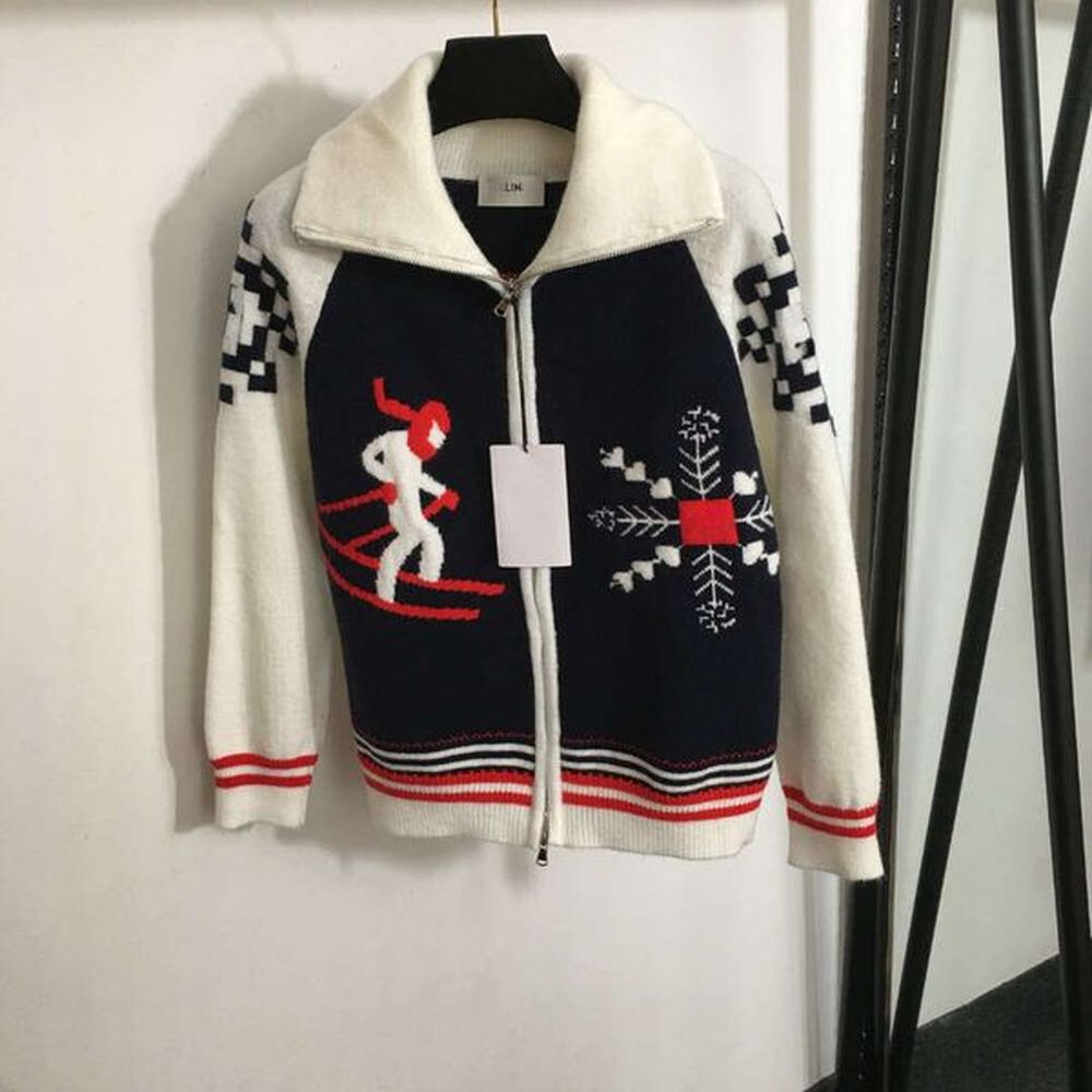 sweater women designer women brand autumn jacket fashion jacquard logo