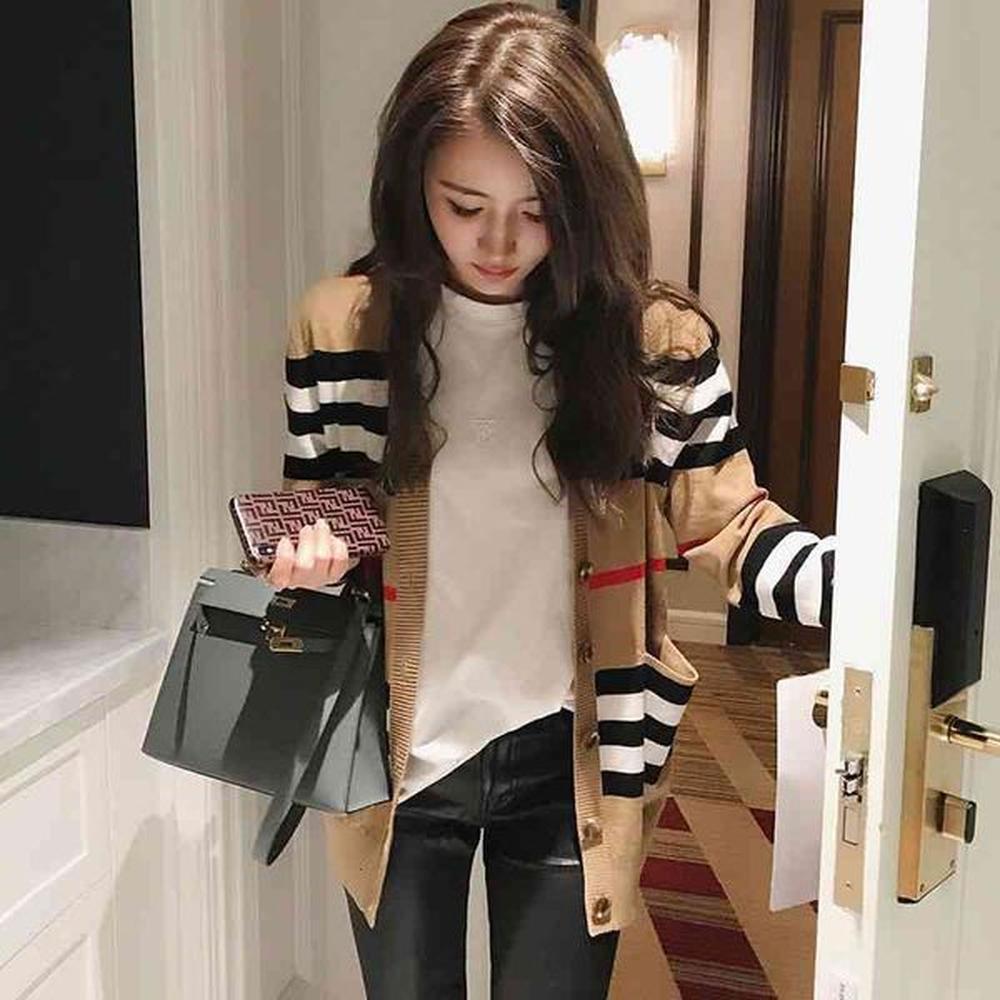 sweaters knitwear womens cardigan designer sweater women vneck striped new