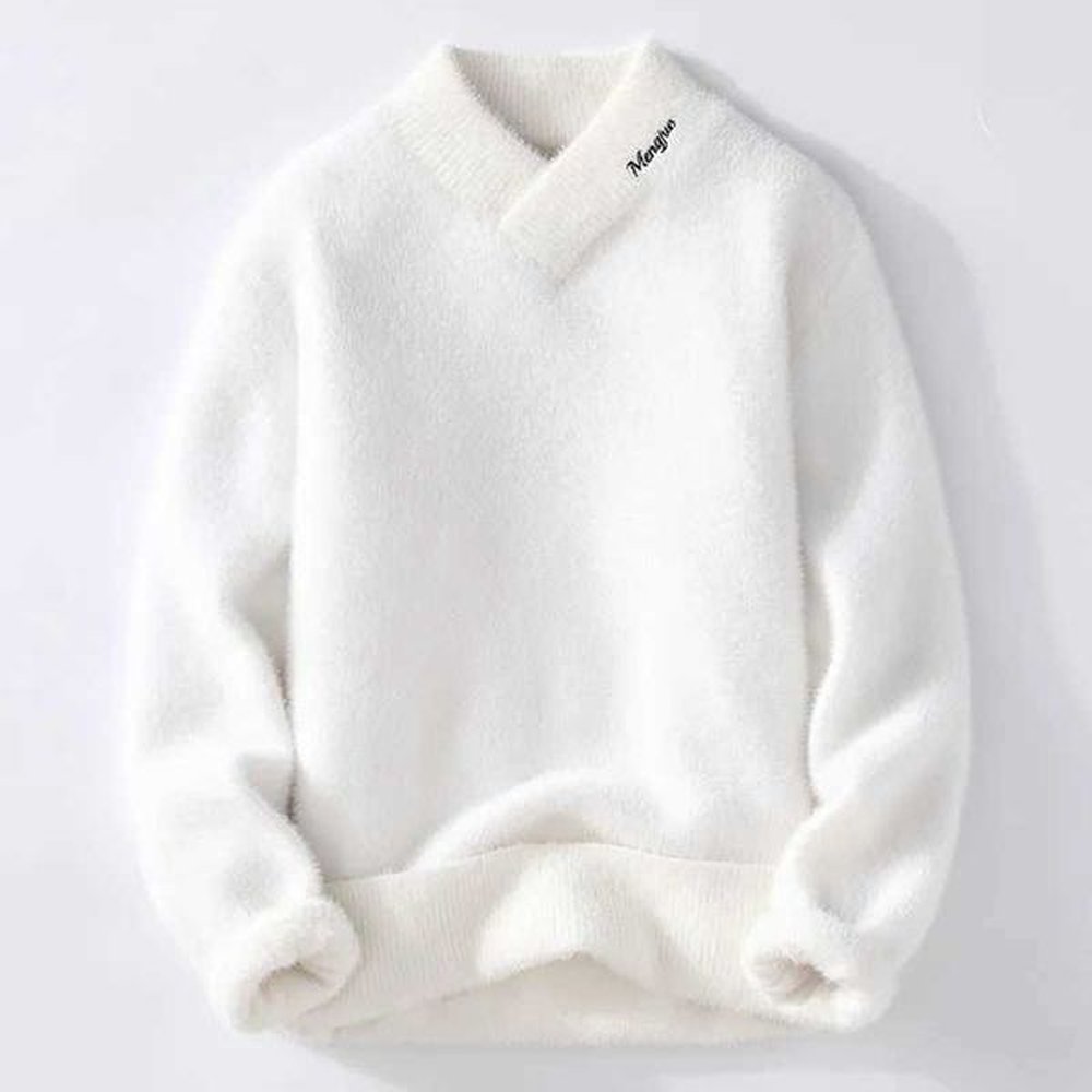 Sweaters men winter korean style mens warm sweater V-neck men sweaters autumn Mens wool pullovers men full size M-XXXL LX241109